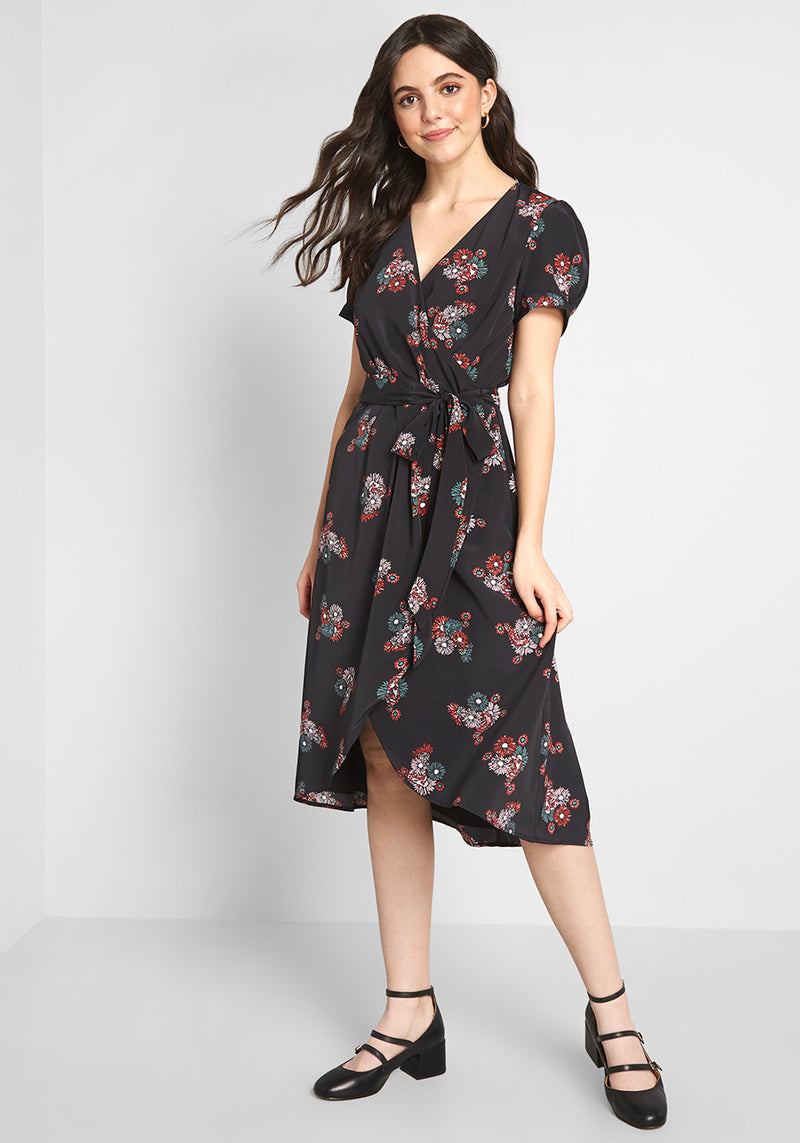 Poetic Presence Faux-Wrap Dress | ModCloth